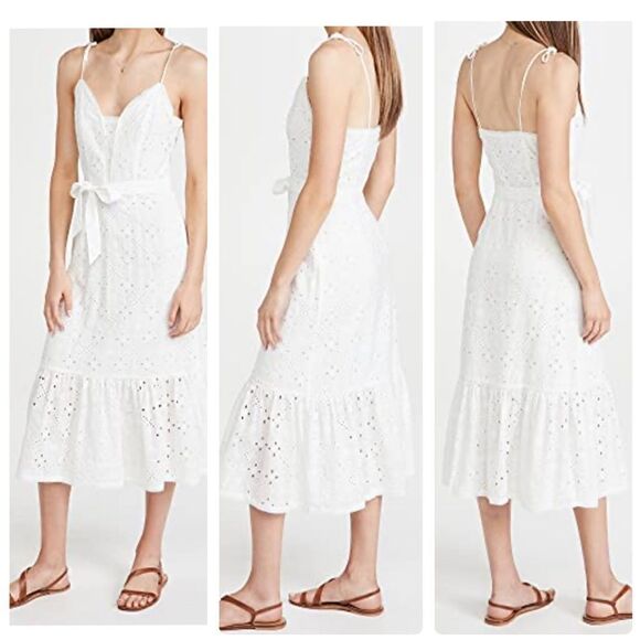 PAIGE SERYNE WHITE EYELET DRESS SIZE 2 - Picture 1 of 16